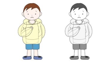 冬の服の選び方（分厚い服のイラスト②）